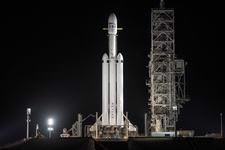 Falcon Heavy on the launch pad