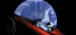 Side view of Starman