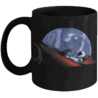 Starman in a Roadster - Tesla and SpaceX Inspired Coffee Mug by Mike G -  Fine Art America